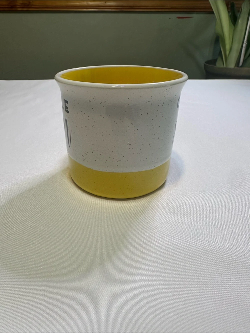 Cuddle Season Yellow Speckled Ceramic Coffee Mug - Cozy Ceramic Cup